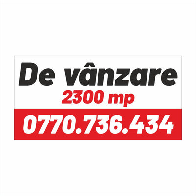 Banner De Vânzare Personalizat – Vizibilitate Maximă, Tiv și Capse Incluse