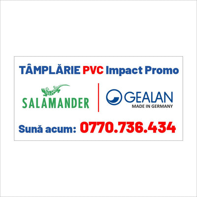 Banner Tâmplărie PVC Personalizat – Design Simplu și Puternic, Tiv și Capse Incluse