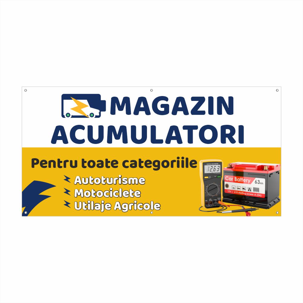 Banner Magazin Acumulatori Auto – Pentru Toate Categoriile
