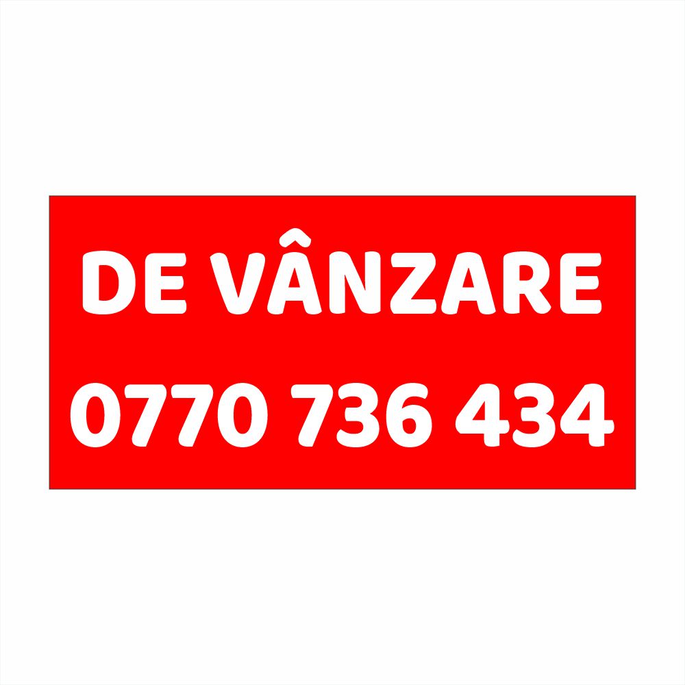 Banner De Vânzare Roșu Personalizat – Vizibilitate Extremă, Tiv și Capse Incluse