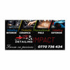Banner Auto Detailing Premium cu Tiv și Capse Incluse – Interior, Exterior & Protecție Ceramică