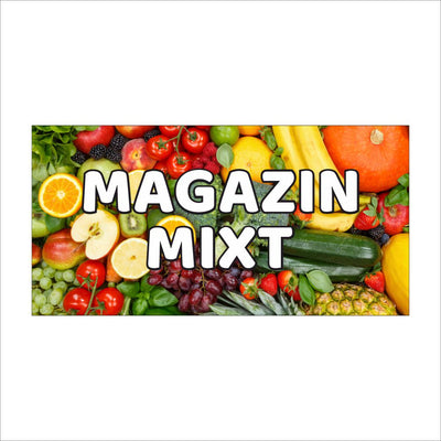 Banner Magazin Mixt Personalizat – Design Full Color, Tiv și Capse Incluse