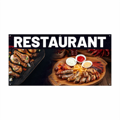Banner Restaurant cu Tiv și Capse Incluse – Design Atractiv pentru Promovare HoReCa
